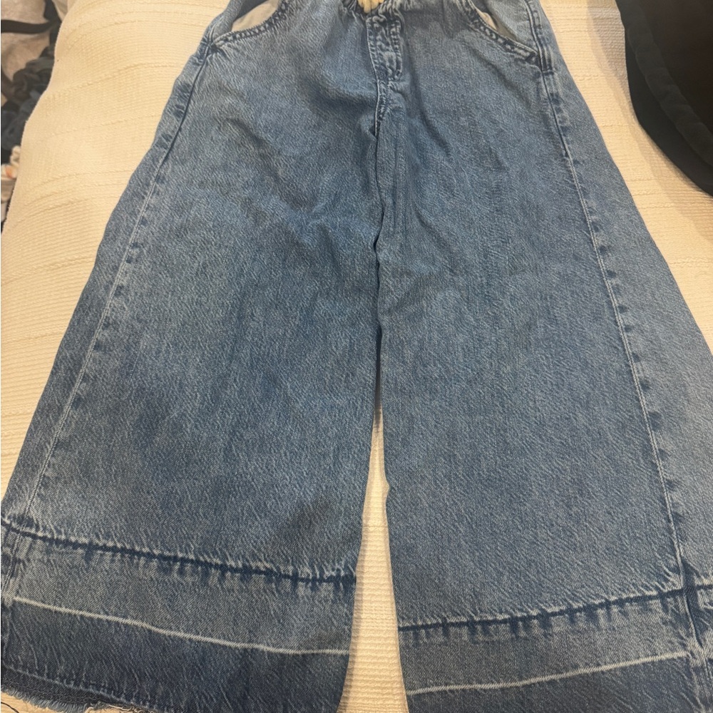 Two Pairs Wide leg girls jeans — Pink & Blue - Picture 7 of 7
